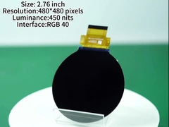 480*480 TFT Display Resolusi Tinggi Custom 2.76 Inch RGB TFT Display